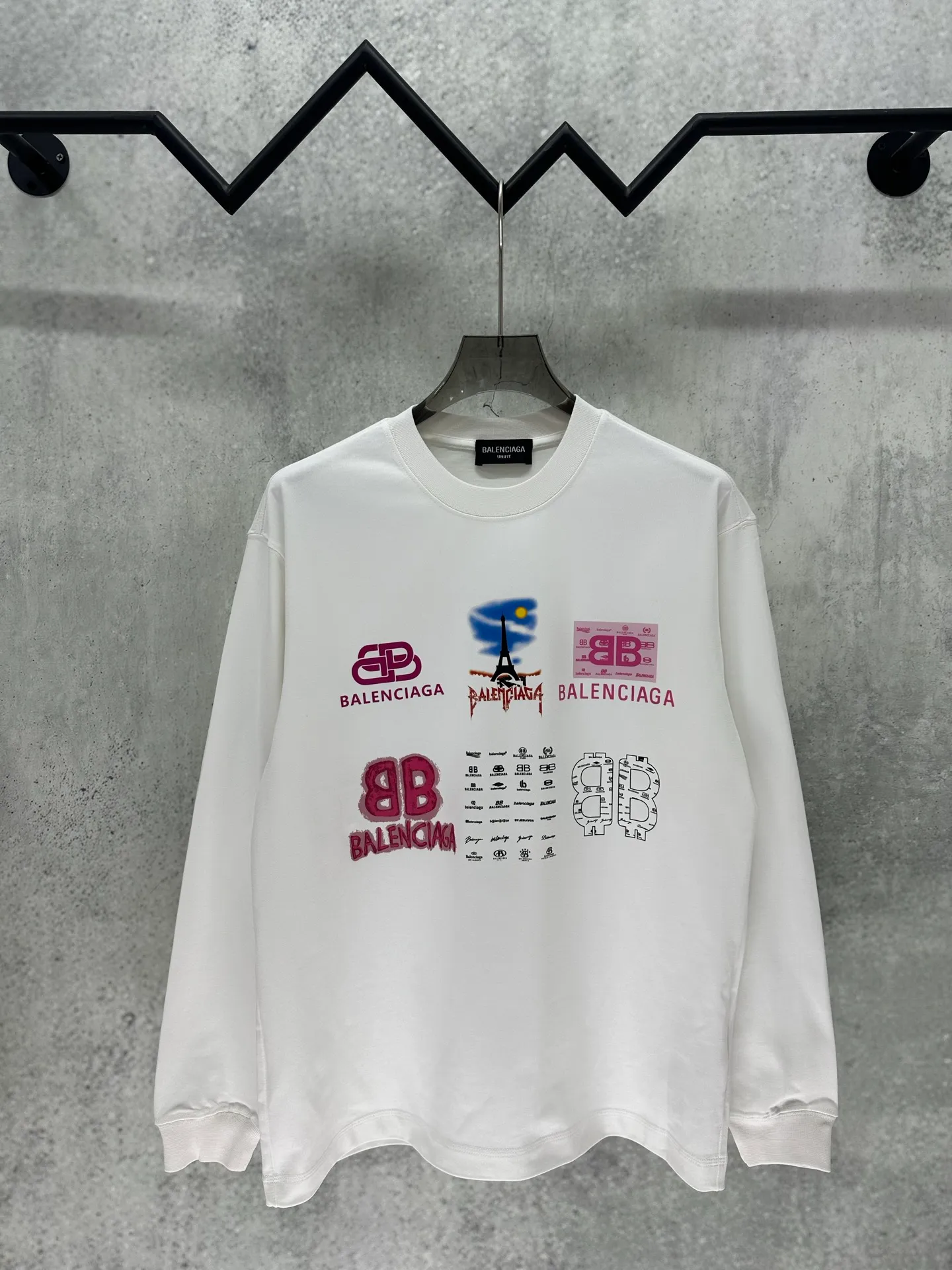 120💰 Balenciaga 2026ss 380g Versatile Same Style -Size：S M L XL -Color：Black